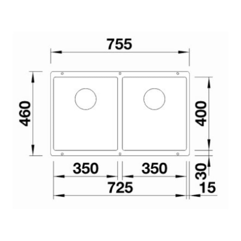 Blanco SUBLINE 350/350-U Double Bowl Undermount Sink - Anthracite