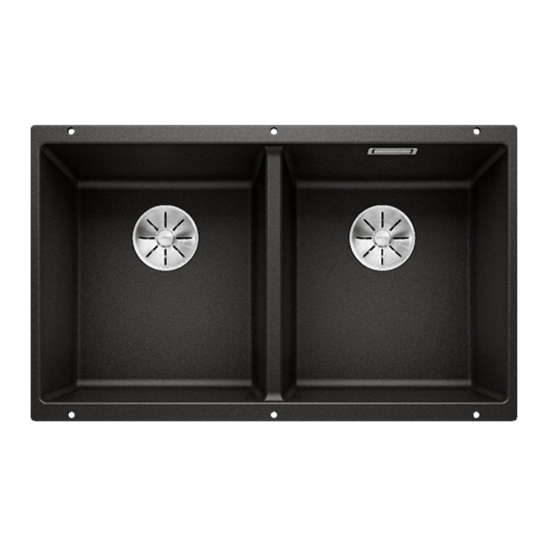 Blanco SUBLINE 350/350-U Double Bowl Undermount Sink - Black