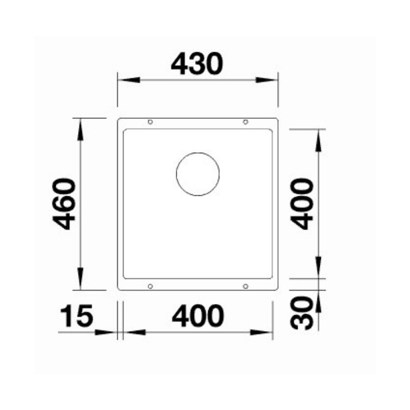 Blanco SUBLINE 400-U Single Bowl Undermount Sink - Anthracite