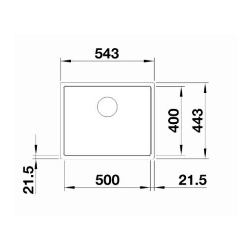 Blanco SUBLINE 500-IF STEELFRAME Single Bowl Inset/Flushmount Sink - Anthracite