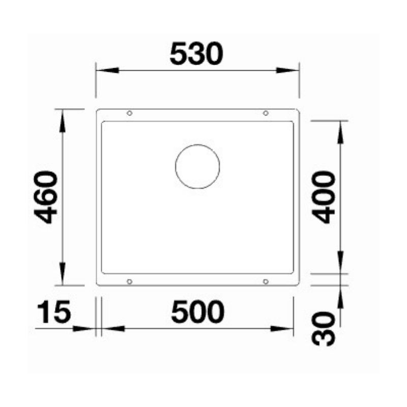 Blanco SUBLINE 500-U Single Bowl Undermount Sink - Anthracite