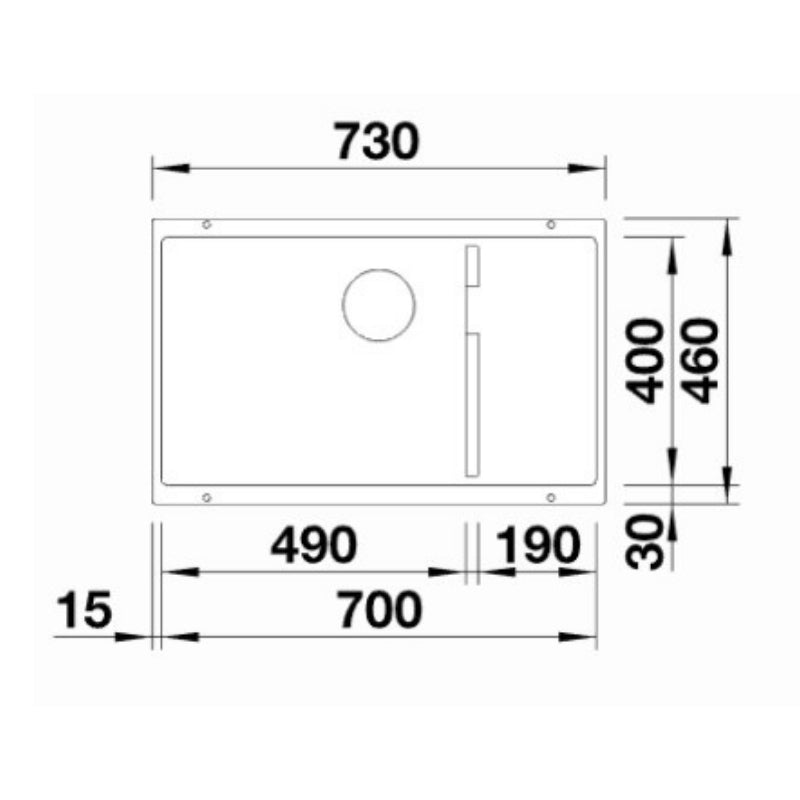 Blanco SUBLINE 700-U LEVEL Single Bowl Undermount Sink - Anthracite