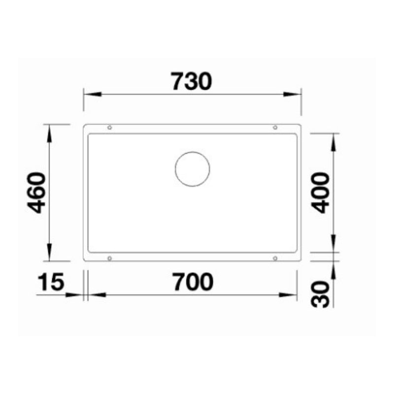 Blanco SUBLINE 700-U Single Bowl Undermount Sink - White