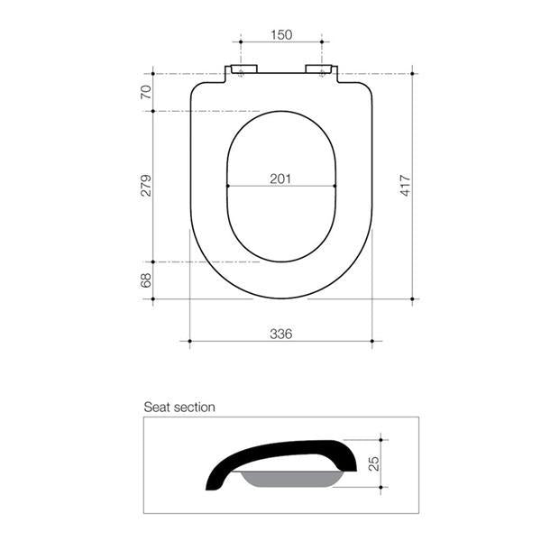 Caroma Arc Soft Close Toilet Seat