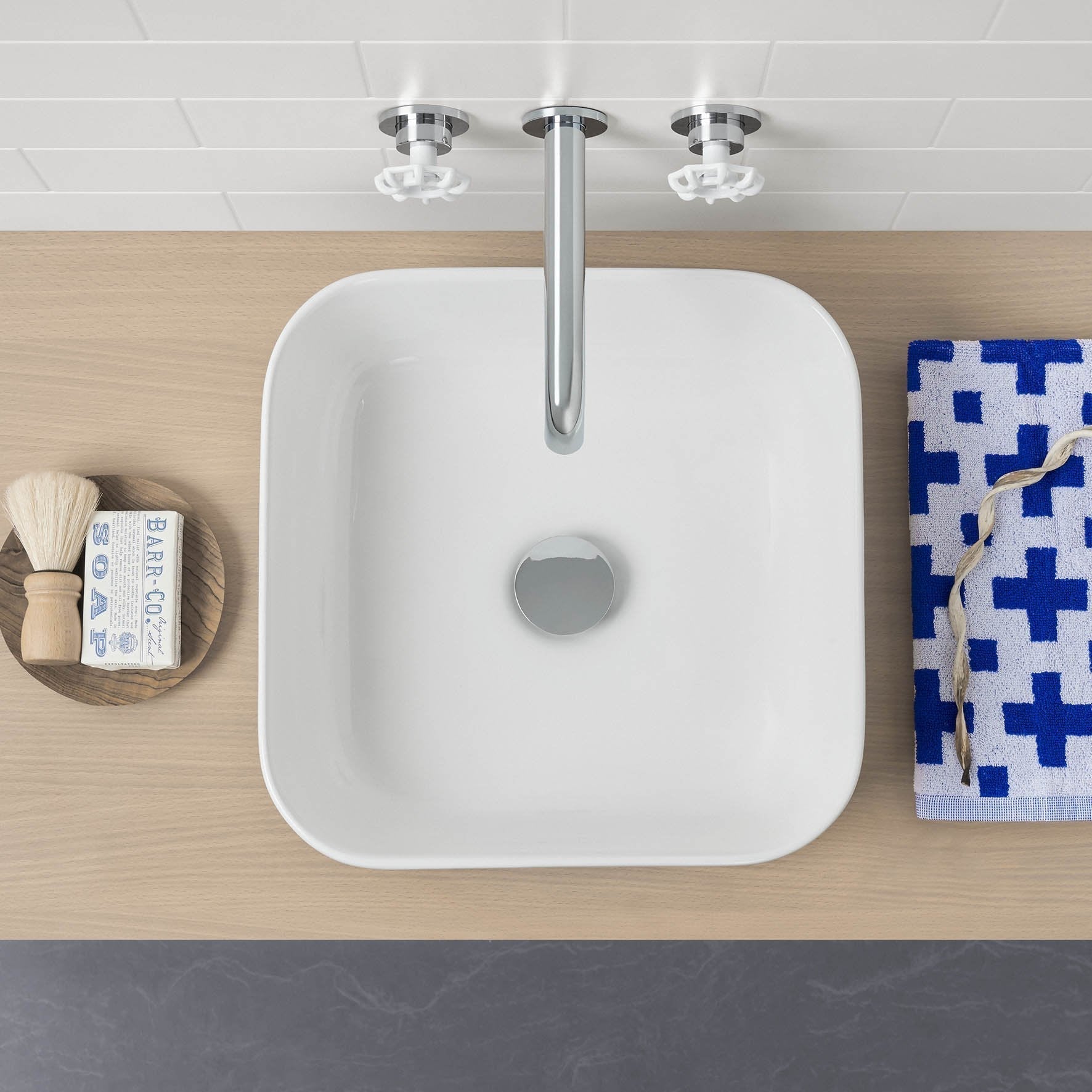 Caroma Artisan Above Counter Basin - Square 390mm