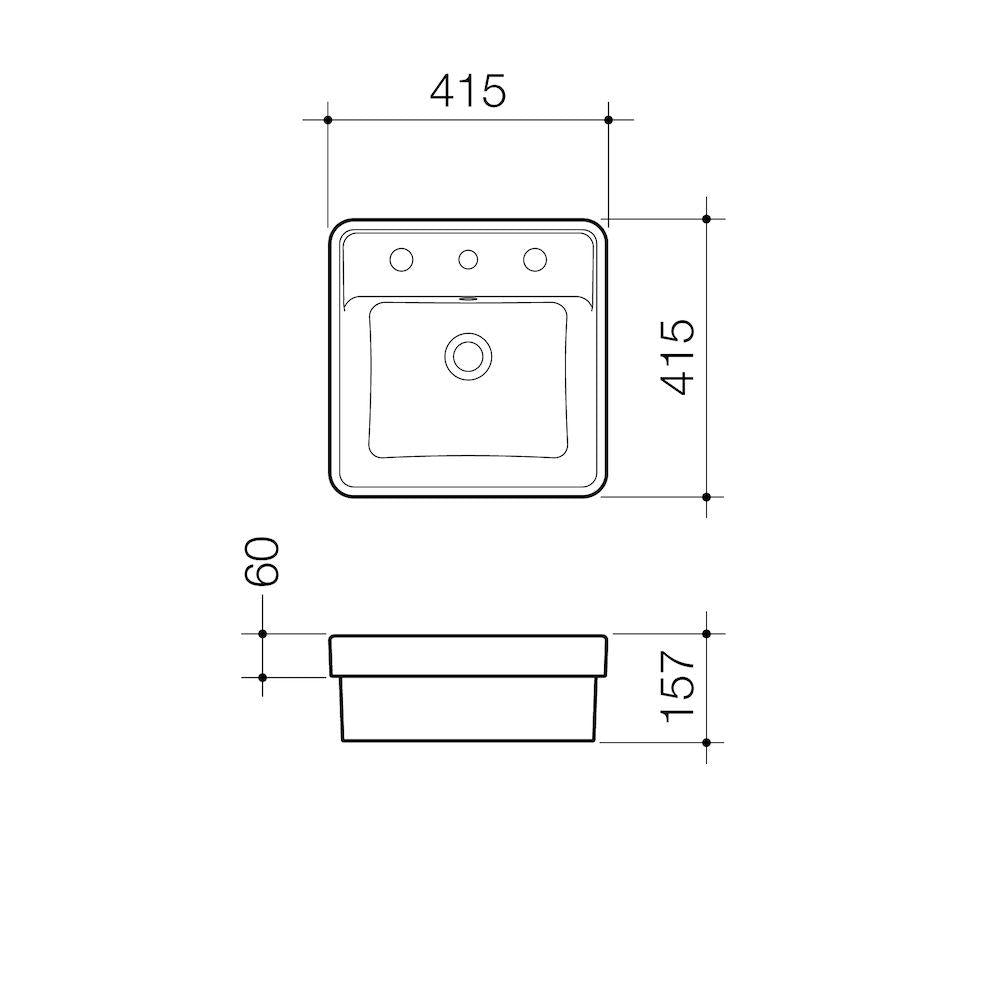 Caroma Carboni II Inset Basin