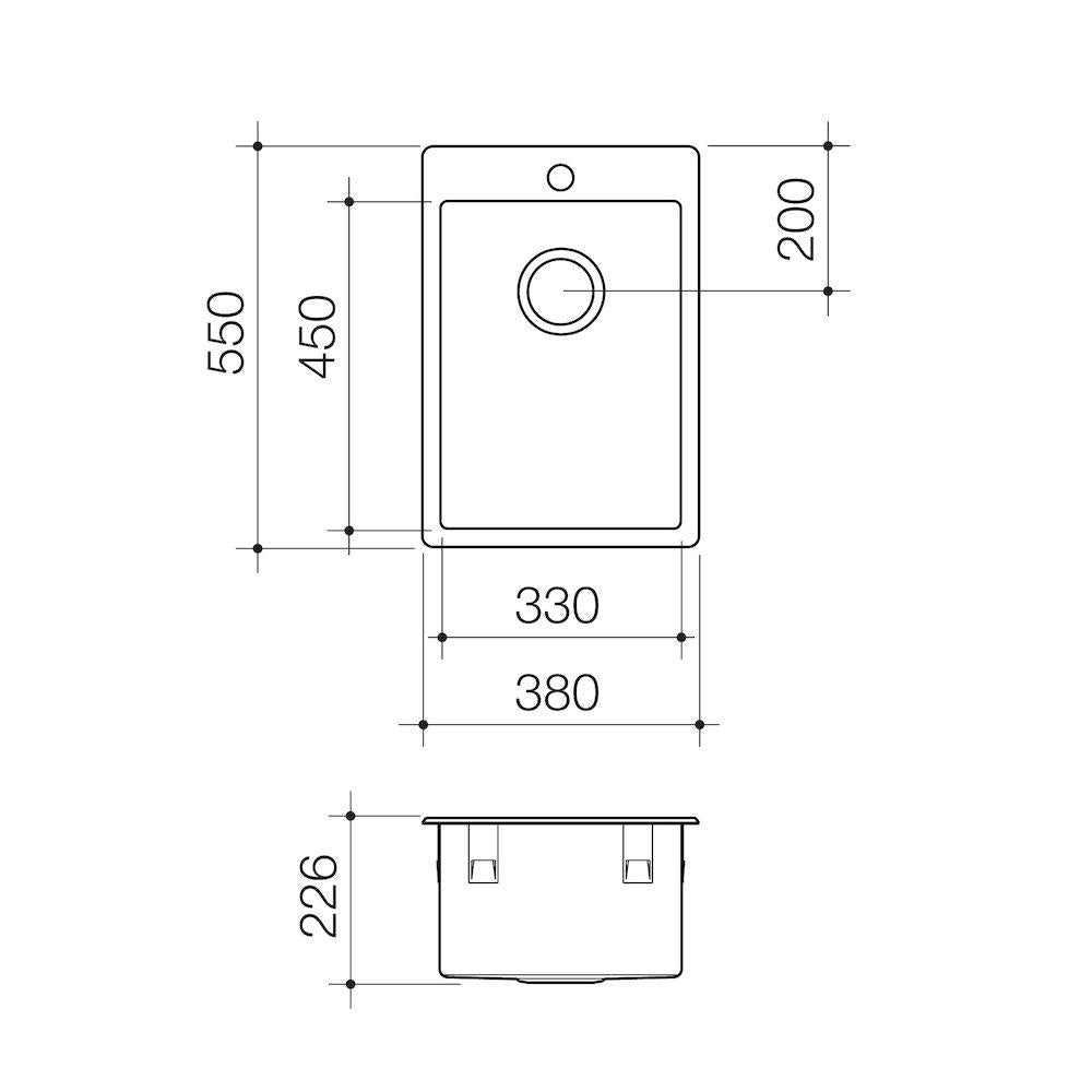 Caroma Compass 35 Litre Flushline Tub