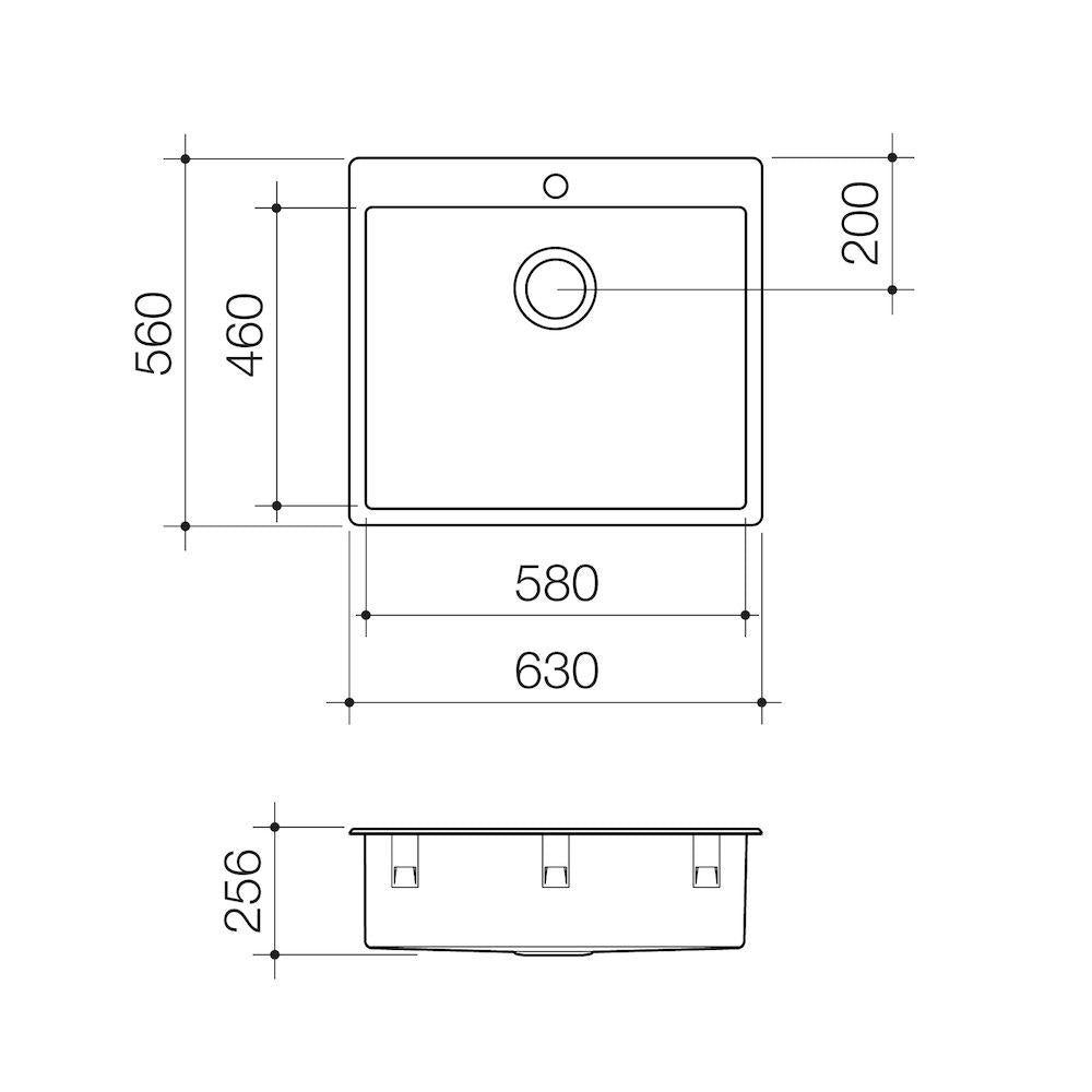 Caroma Compass 70L Flushline Tub