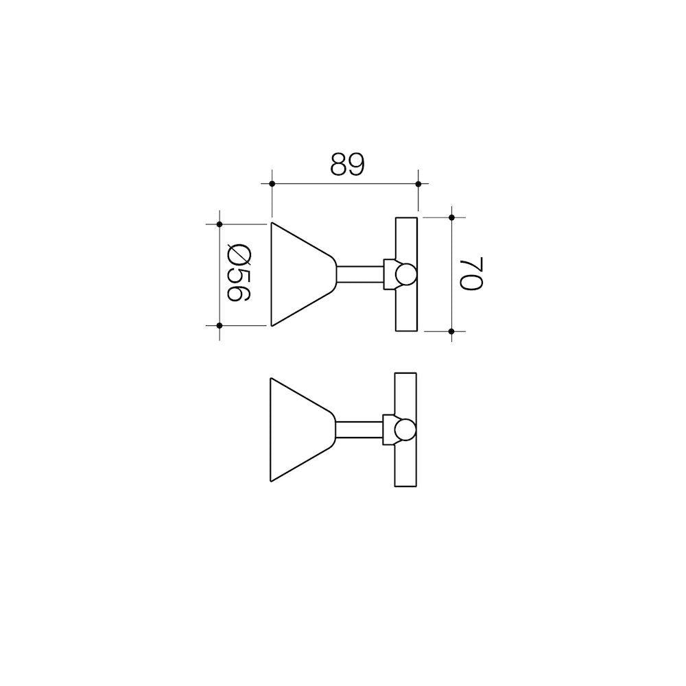 Caroma Coolibah Classic Cross Wall Handle Set