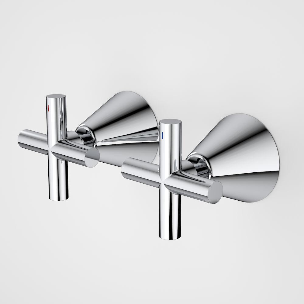 Caroma Coolibah Classic Cross Wall Handle Set