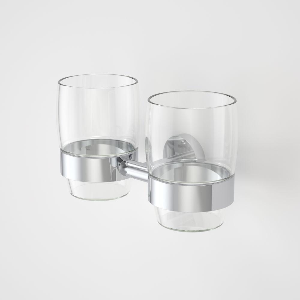 Caroma Cosmo Metal Tumbler Holder Double