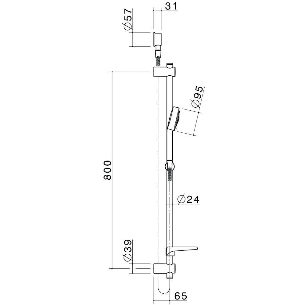 Caroma Essence Multi Function Rail Shower