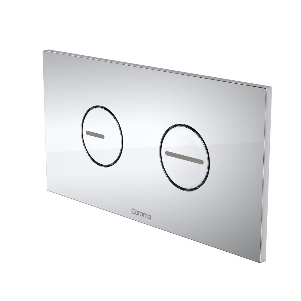 Caroma Invisi Series II Round Dual Flush Plate & Buttons Chrome (Plastic)