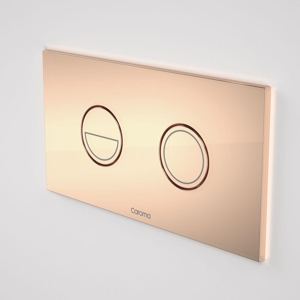 Caroma Invisi Series II Round Dual Flush Plate & Buttons Copper (Metal)