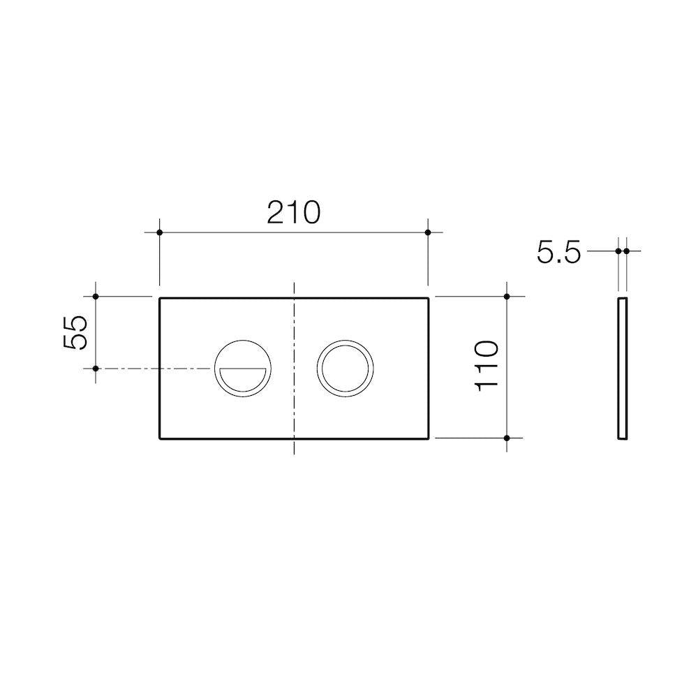 Caroma Invisi Series II Round Dual Flush Plate & Buttons Rose Gold (Metal)