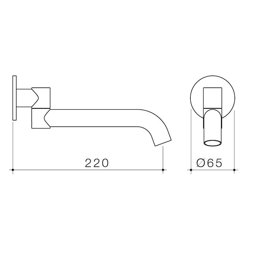 Caroma Liano II Bath Swivel Outlet Brushed Nickel