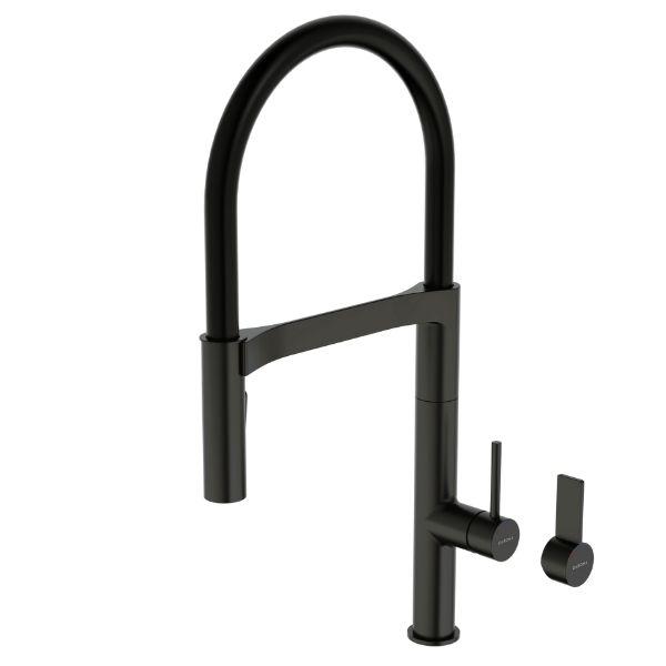 Caroma Liano II Pull Down Sink Mixer - Black Matte