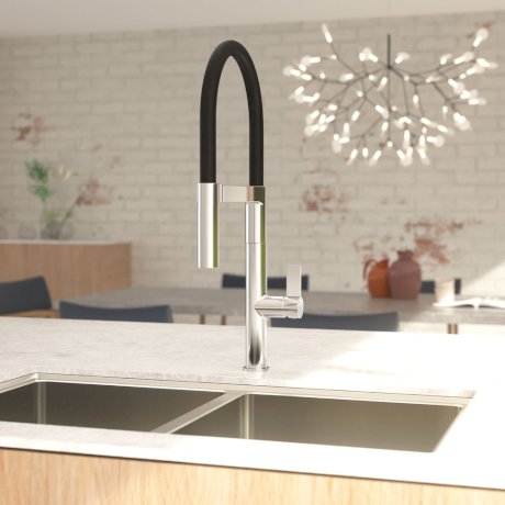 Caroma Liano II Pull Down Sink Mixer - Black Matte