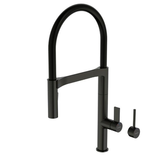 Caroma Liano II Pull Down Sink Mixer - Black Matte