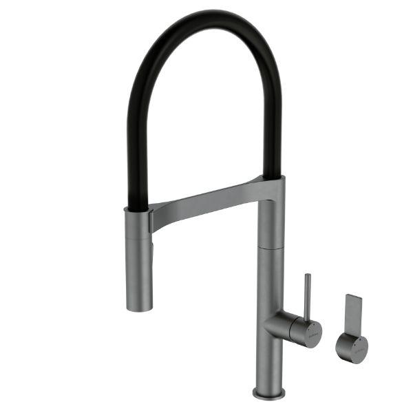 Caroma Liano II Pull Down Sink Mixer - Gun Metal Grey