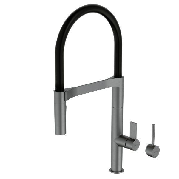 Caroma Liano II Pull Down Sink Mixer - Gun Metal Grey