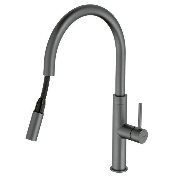 Caroma Liano II Pull Out Sink Mixer - Gun Metal Grey