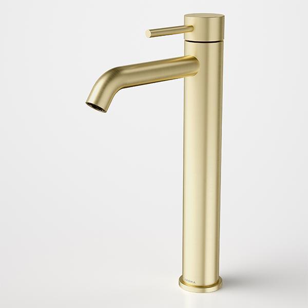 Caroma Liano II Tower Basin Mixer Brushed Brass