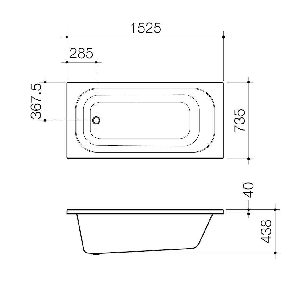 Caroma Luna 1525 Island Bath