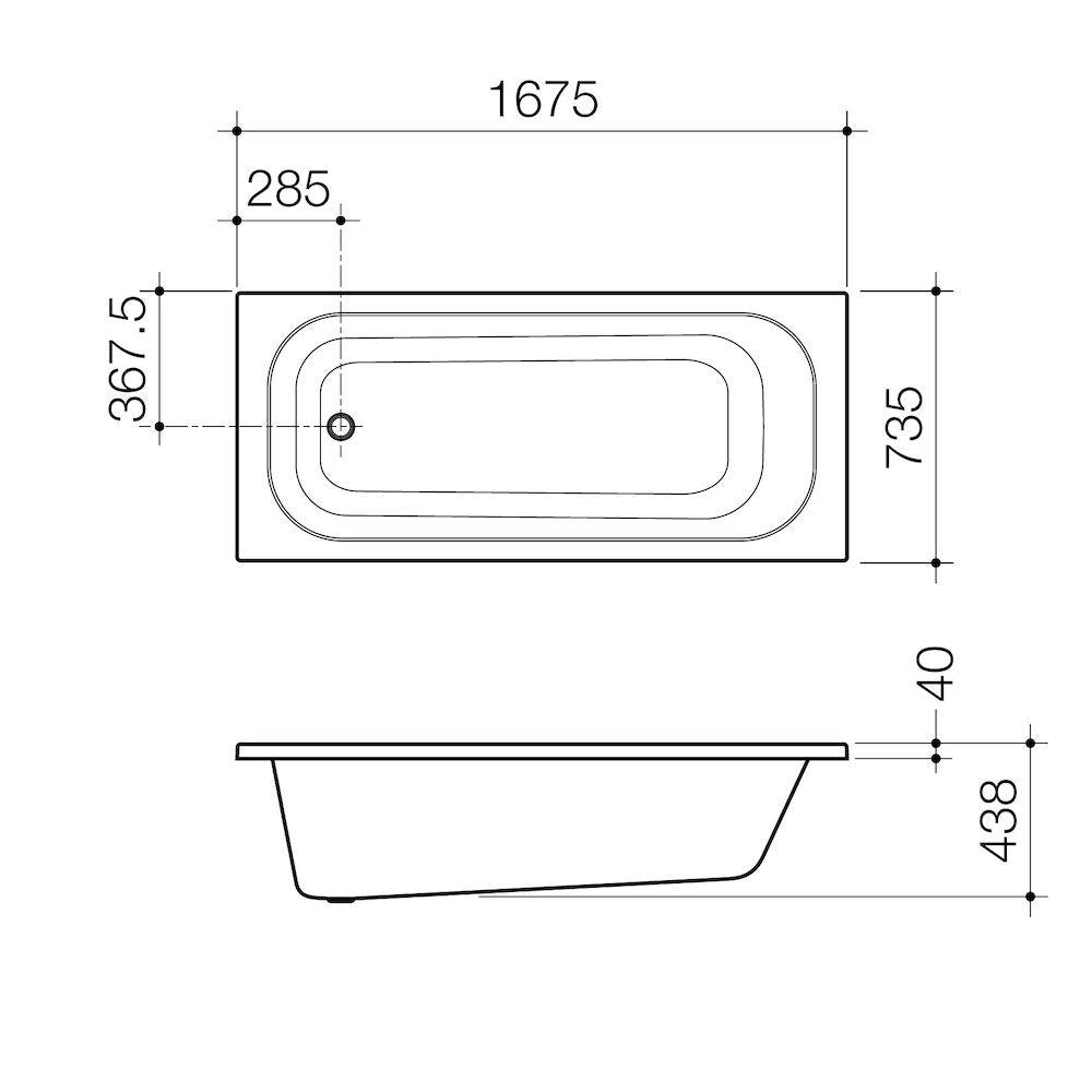 Caroma Luna 1675 Island Bath