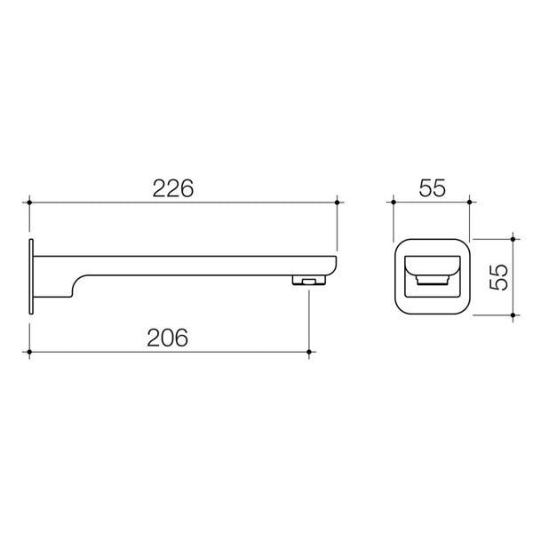 Caroma Luna Basin/Bath Outlet Chrome