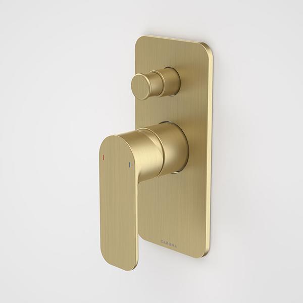 Caroma Luna Bath/Shower Mixer with Diverter Brushed Brass