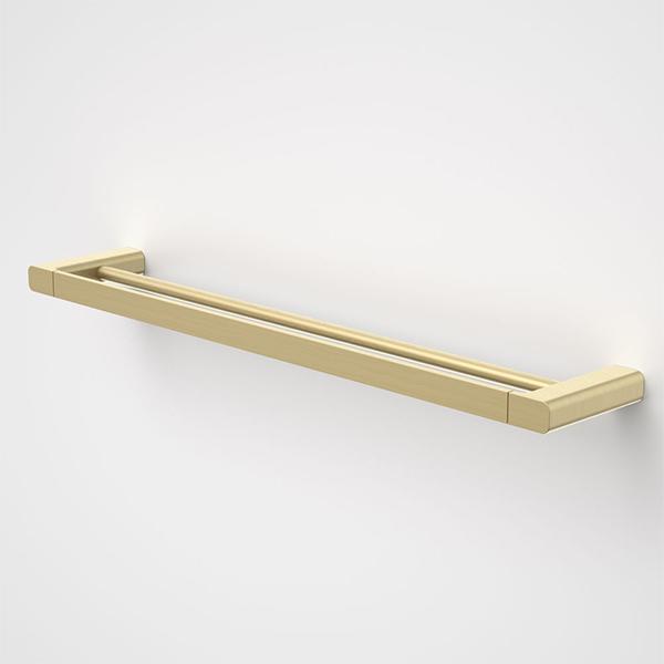 Caroma Luna Double Towel Rail Brushed Brass 630mm