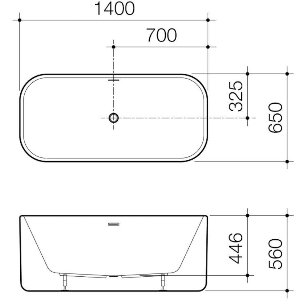 Caroma Luna Freestanding Bath 1400mm