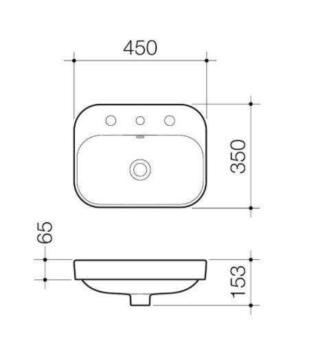 Caroma Luna Inset Basin