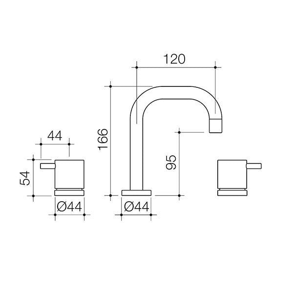 Caroma Luna Lever Basin Tap Set Black