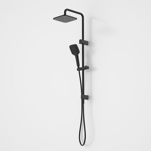 Caroma Luna Multifunction Rail Shower with Overhead Black