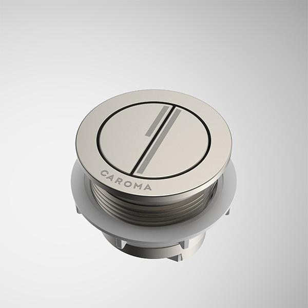 Caroma Luna Round Cistern Flush Button Brushed Nickel