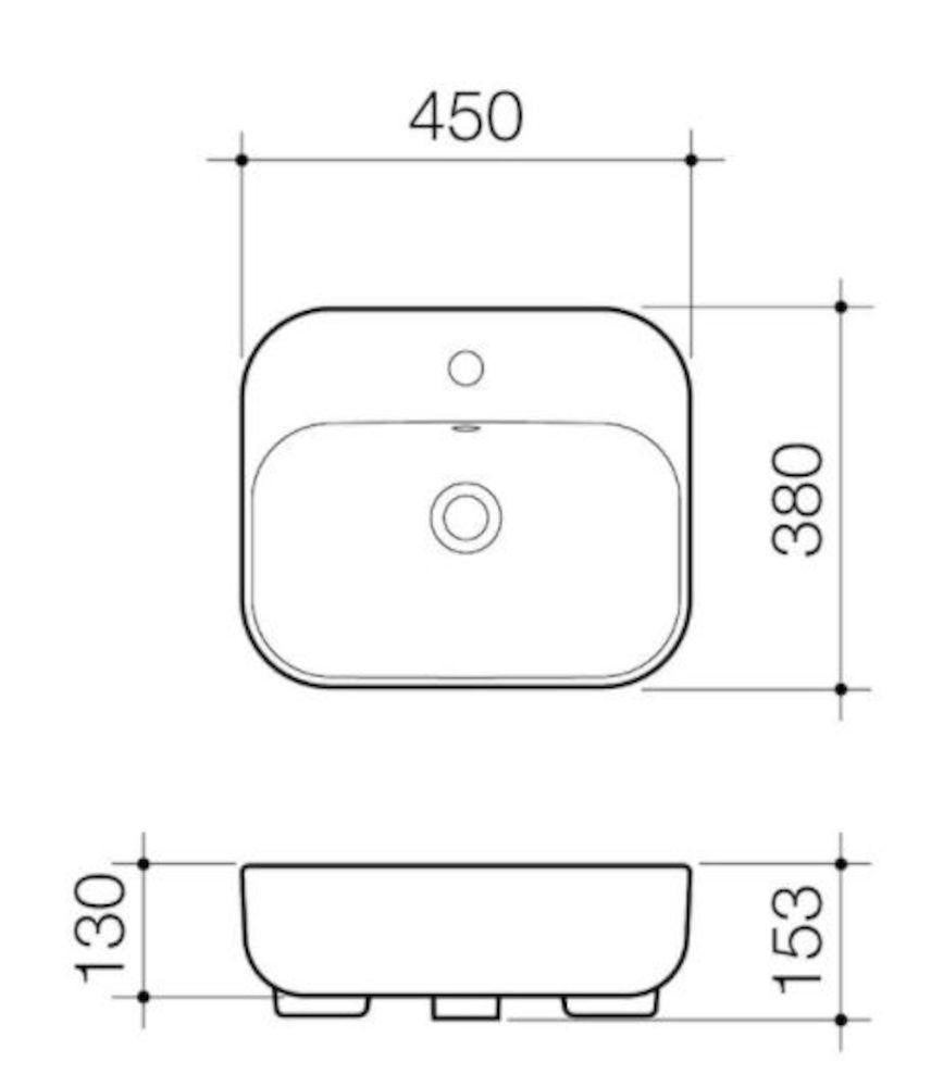 Caroma Luna Semi Recessed Basin