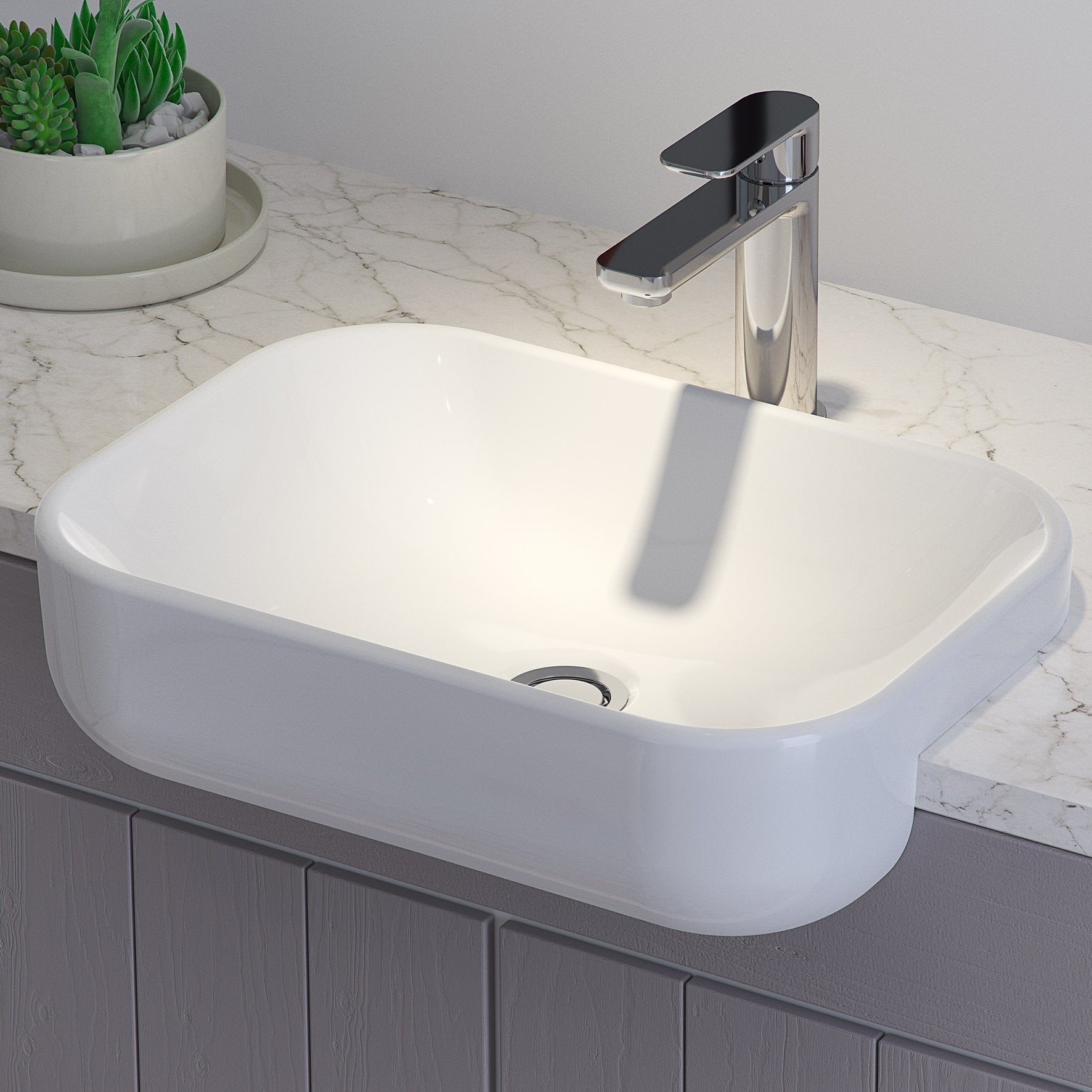 Caroma Luna Semi Recessed Basin