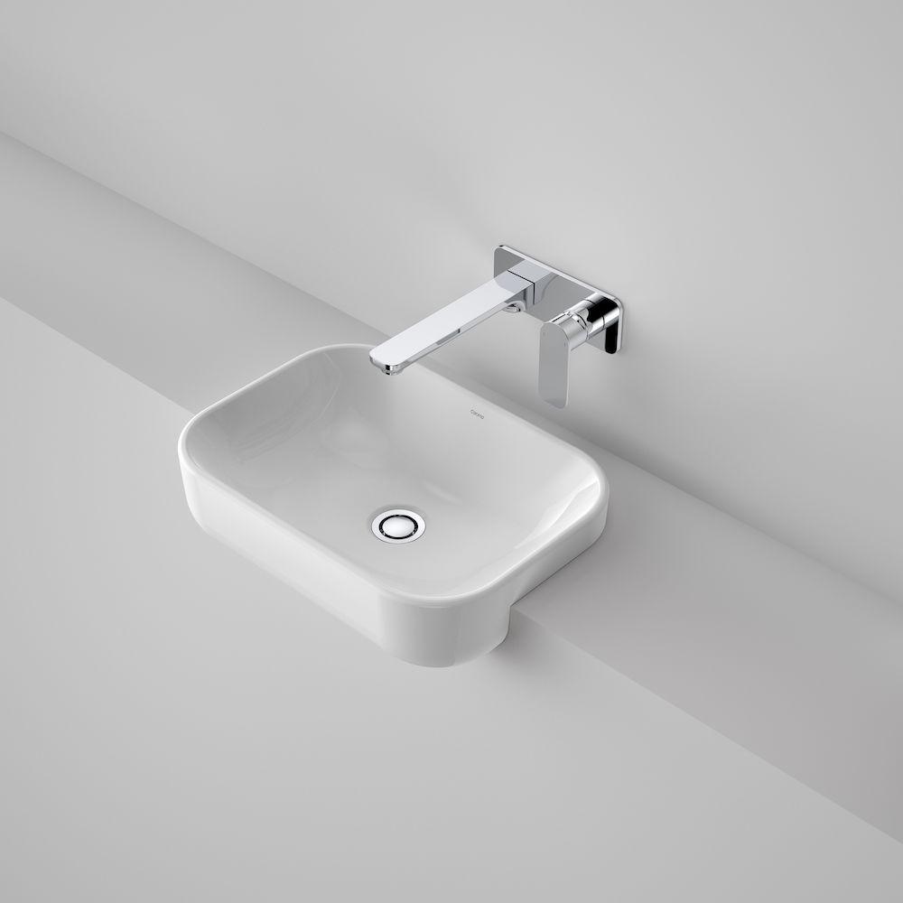 Caroma Luna Semi Recessed Basin (Without Tap Landing)