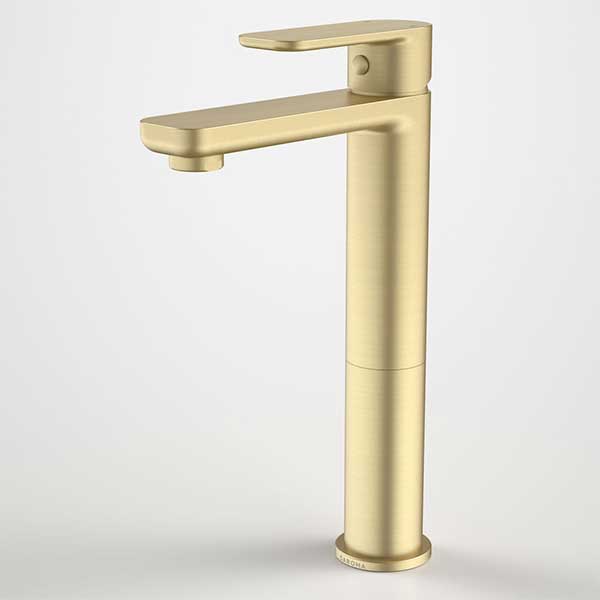 Caroma Luna Tower Basin Mixer Brushed Brass