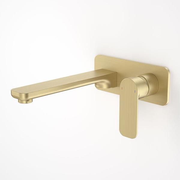 Caroma Luna Wall Basin/Bath Mixer Brushed Brass