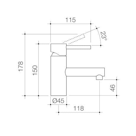 Caroma Titan Stainless Steel Basin Mixer