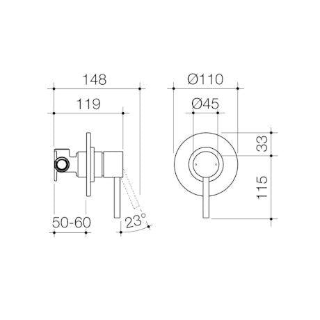 Caroma Titan Stainless Steel Bath/Shower Mixer