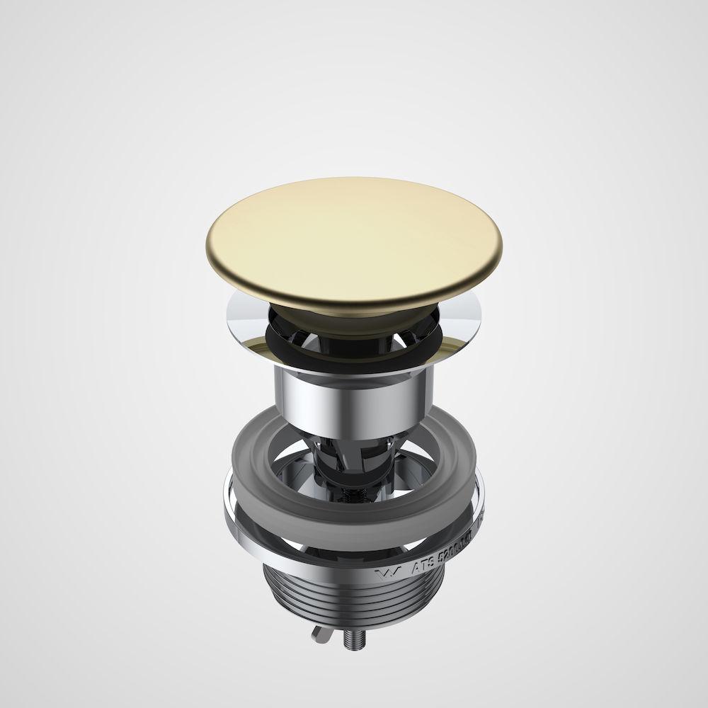 Caroma Urbane II Basin Dome Pop-Up Plug & Waste - Brushed Brass