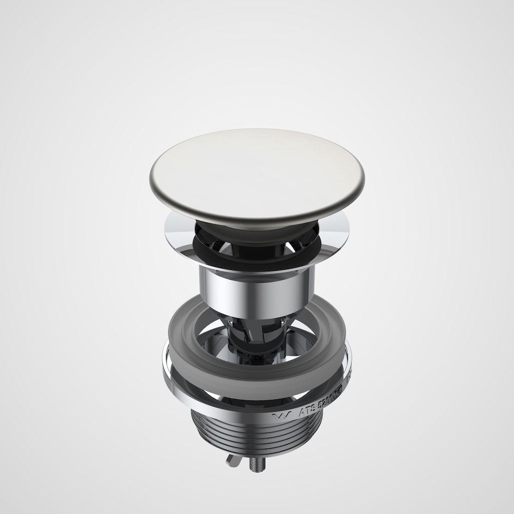 Caroma Urbane II Basin Dome Pop-Up Plug & Waste - Brushed Nickel