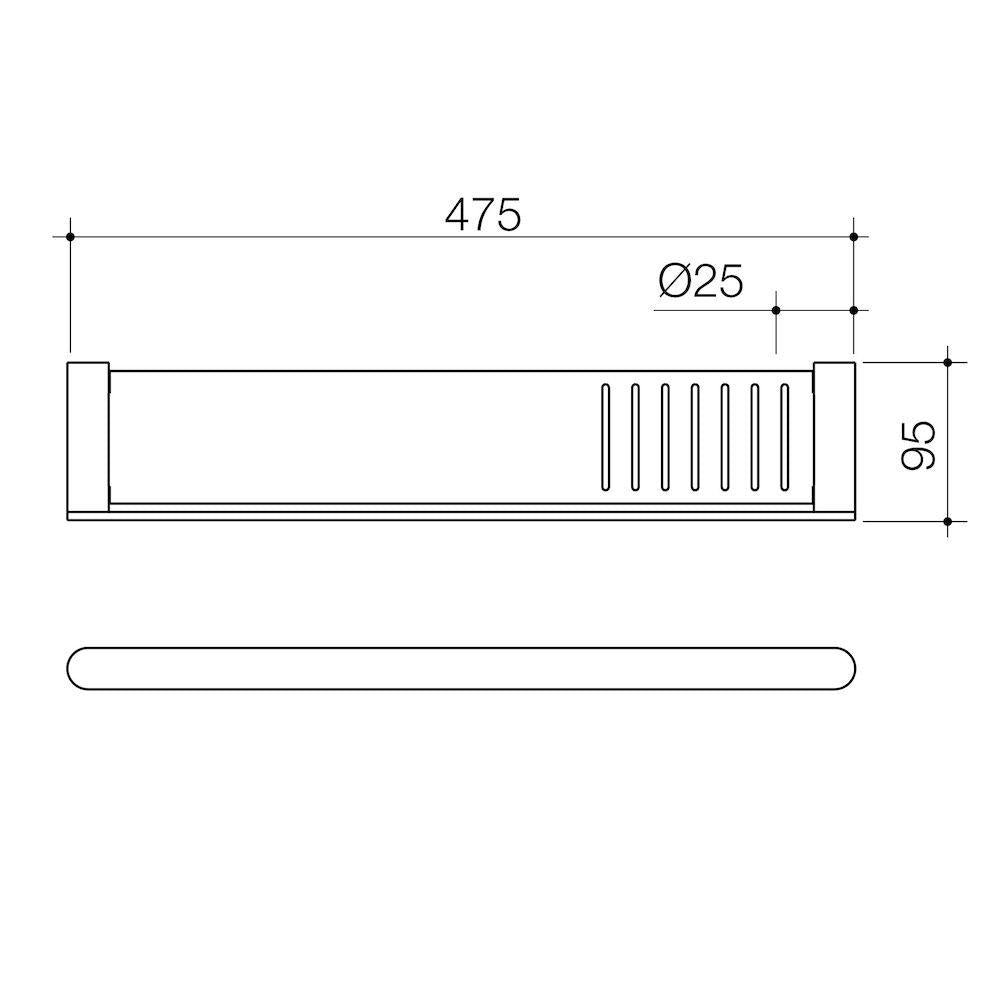 Caroma Urbane II Bathroom Shelf - Brushed Brass