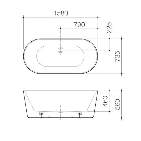 Caroma Urbane II Freestanding Bath