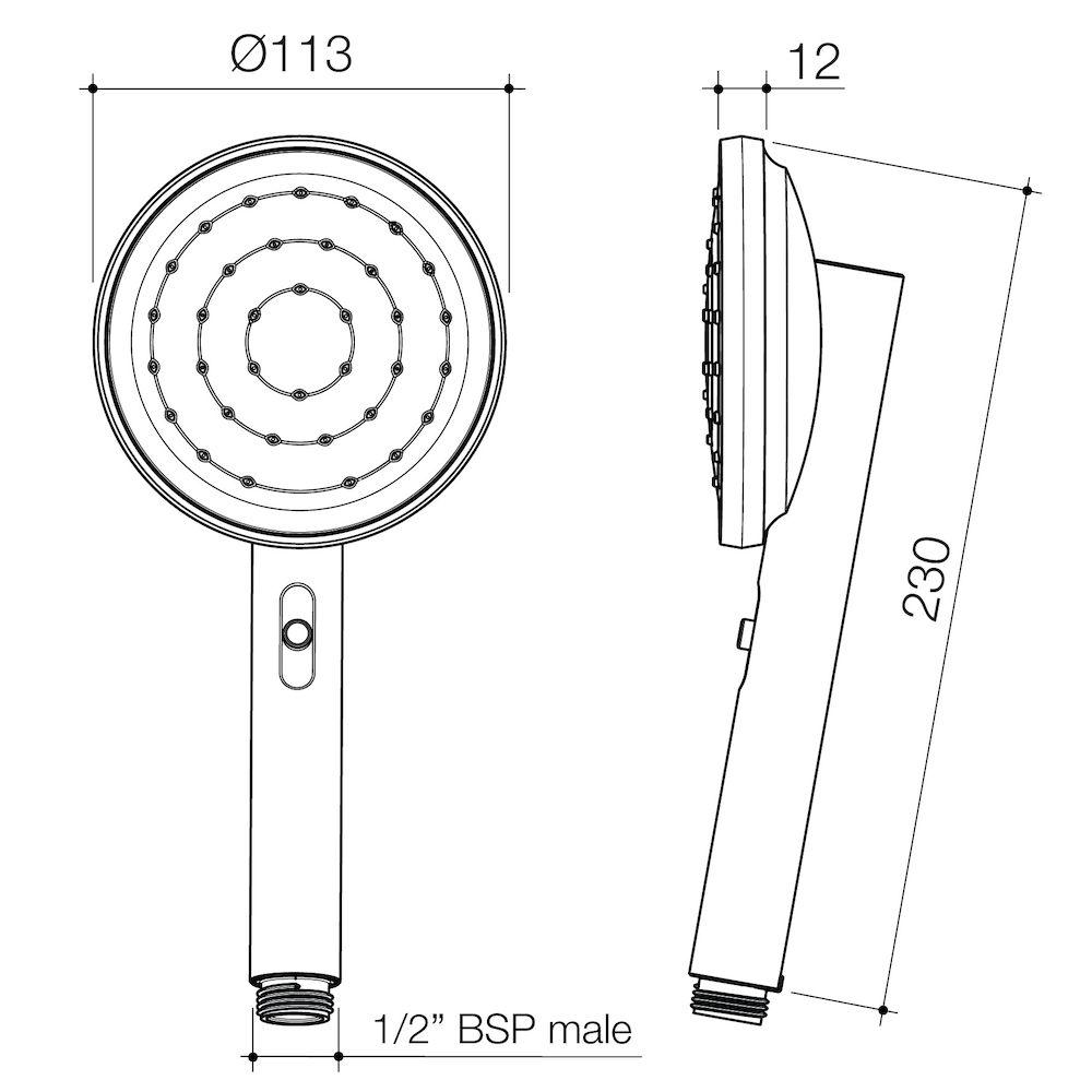 Caroma Urbane II Hand Shower (Handset Only) - Chrome