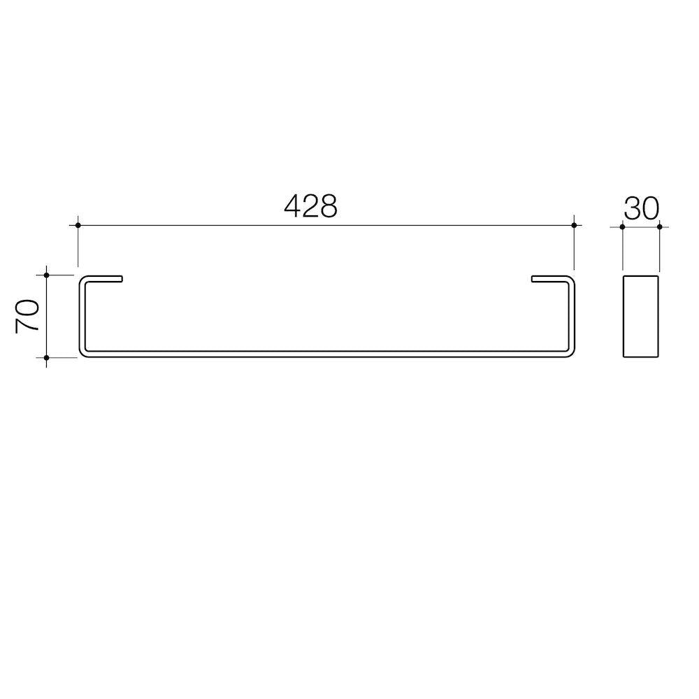 Caroma Urbane II Hand Wall Basin Integrated Rail - Brushed Nickel